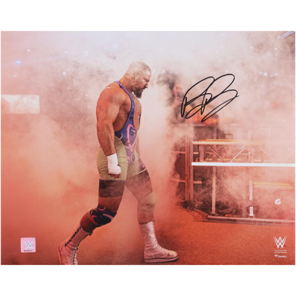 Bron Breakker WWE Autographed 16" x 20" Walking Through The Smoke Entrance Photograph