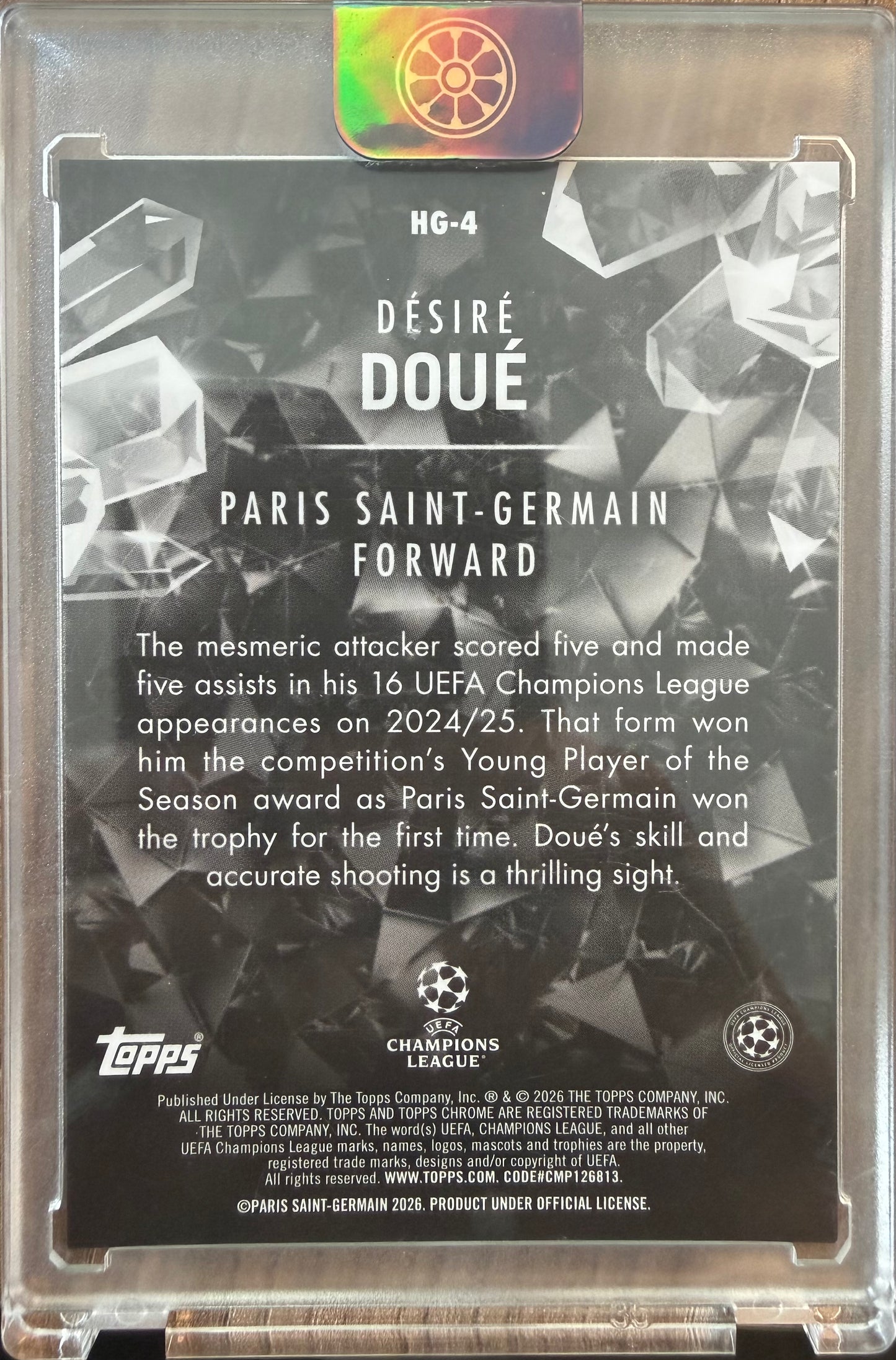 Désiré Doué Hidden Gems /10 Topps Chrome UCC 2026