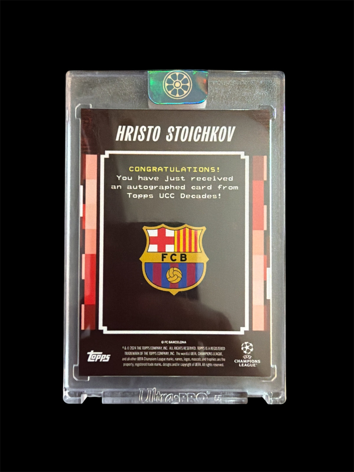 Hristo Stoichkov Pioneer Auto/10 Topps Decades UCL 2024
