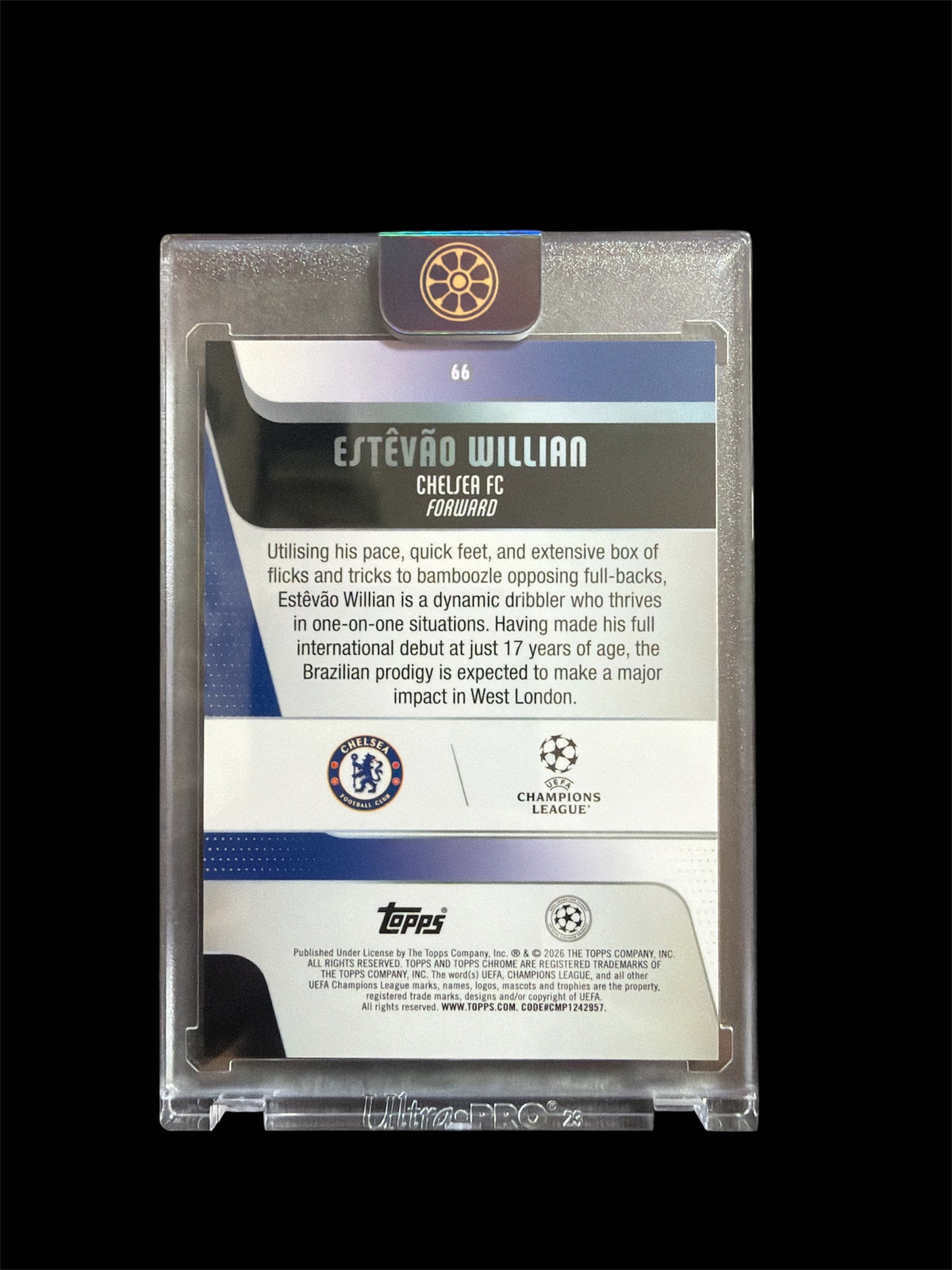 Estevao Willian RC /50 Topps Chrome UCL 2026