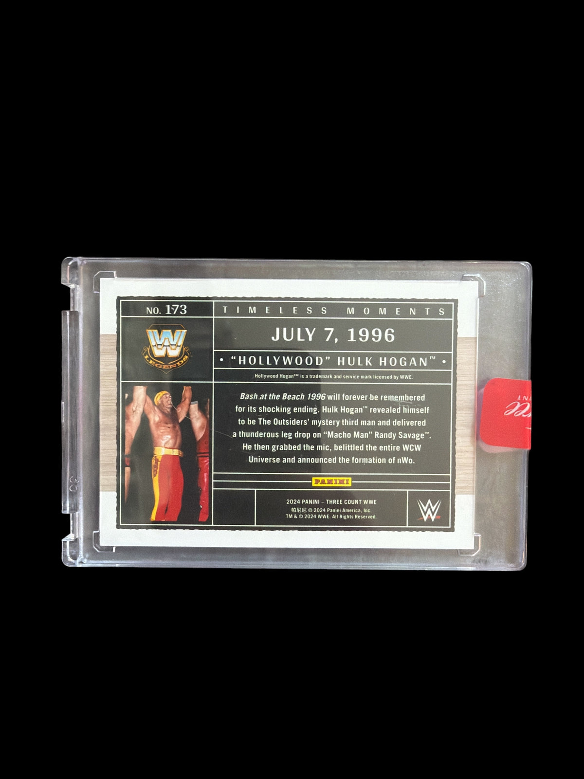 Hulk Hogan Timeless Moments /25 Panini Three Count WWE 2024