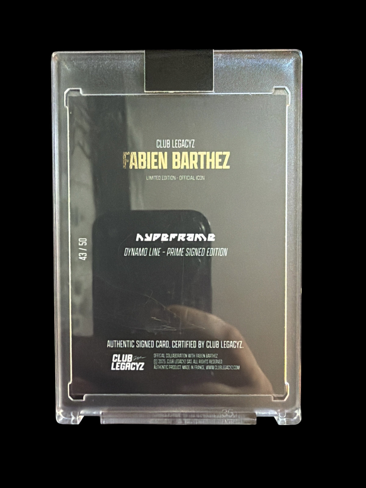 Fabien Barthez On Card Auto /50 Club Legacyz 2025