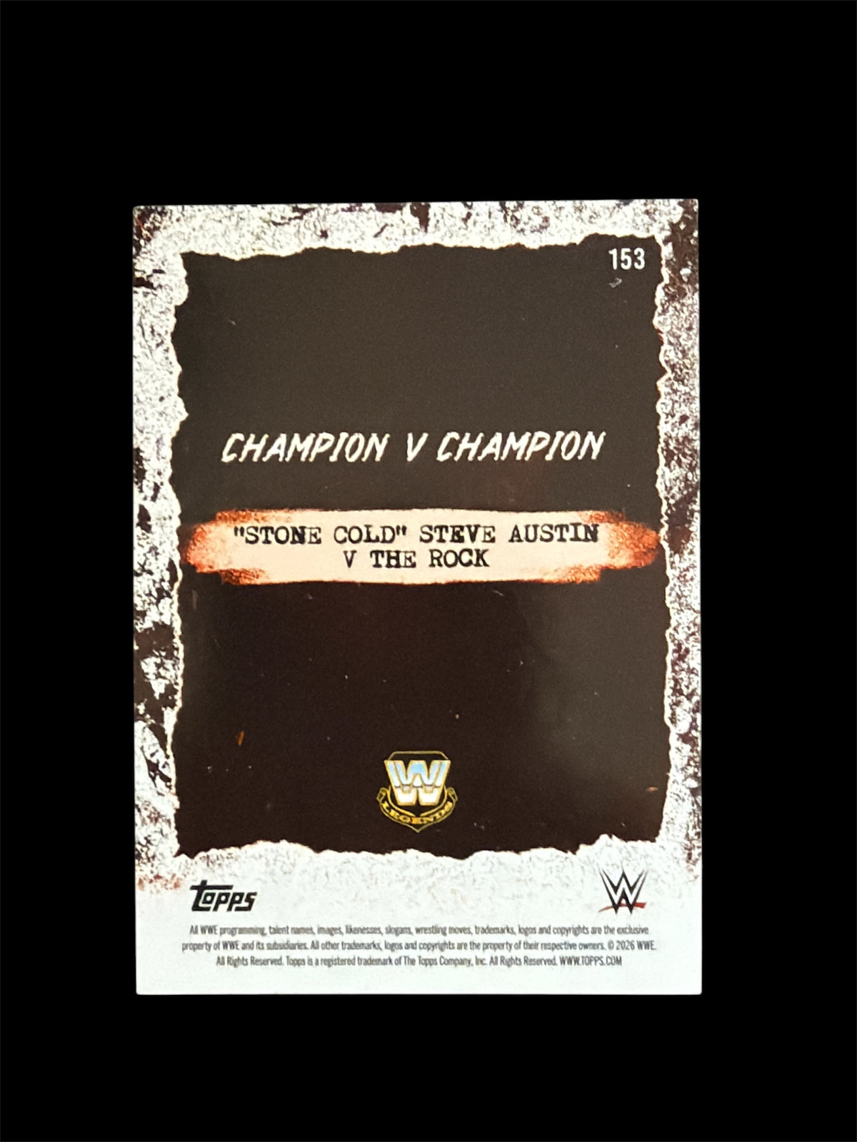 Stone Cold Steve Austin vs The Rock /25 Topps Decades WWE 1990‘s