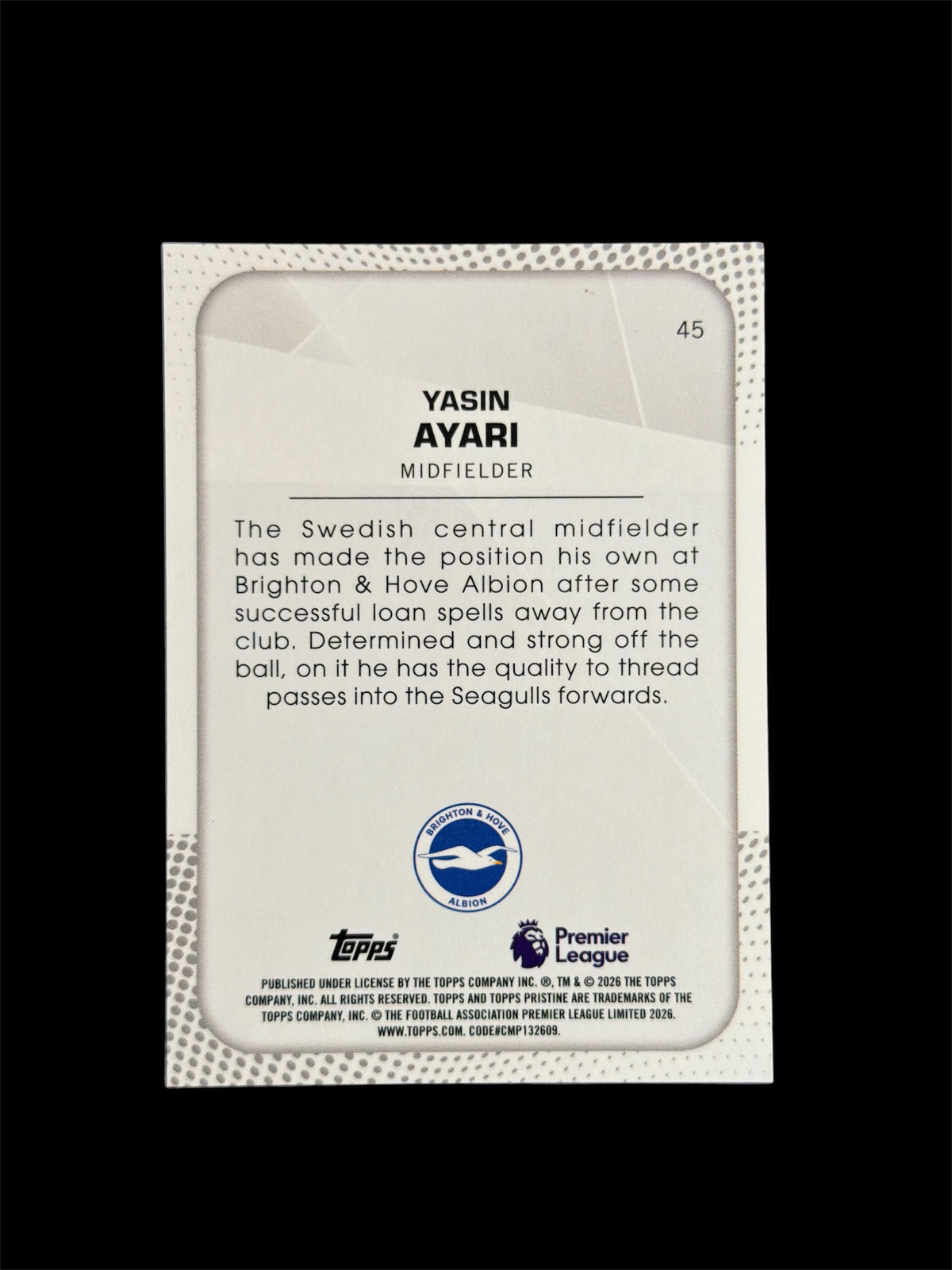 Yasin Ayari RC /5 Bookend Topps Pristine BPL 2026