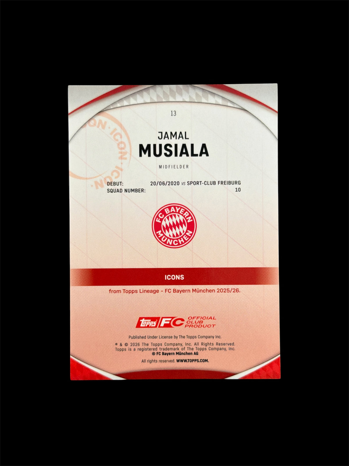 Jamal Musiala /10 Topps Lineage FC Bayern München 2025/26