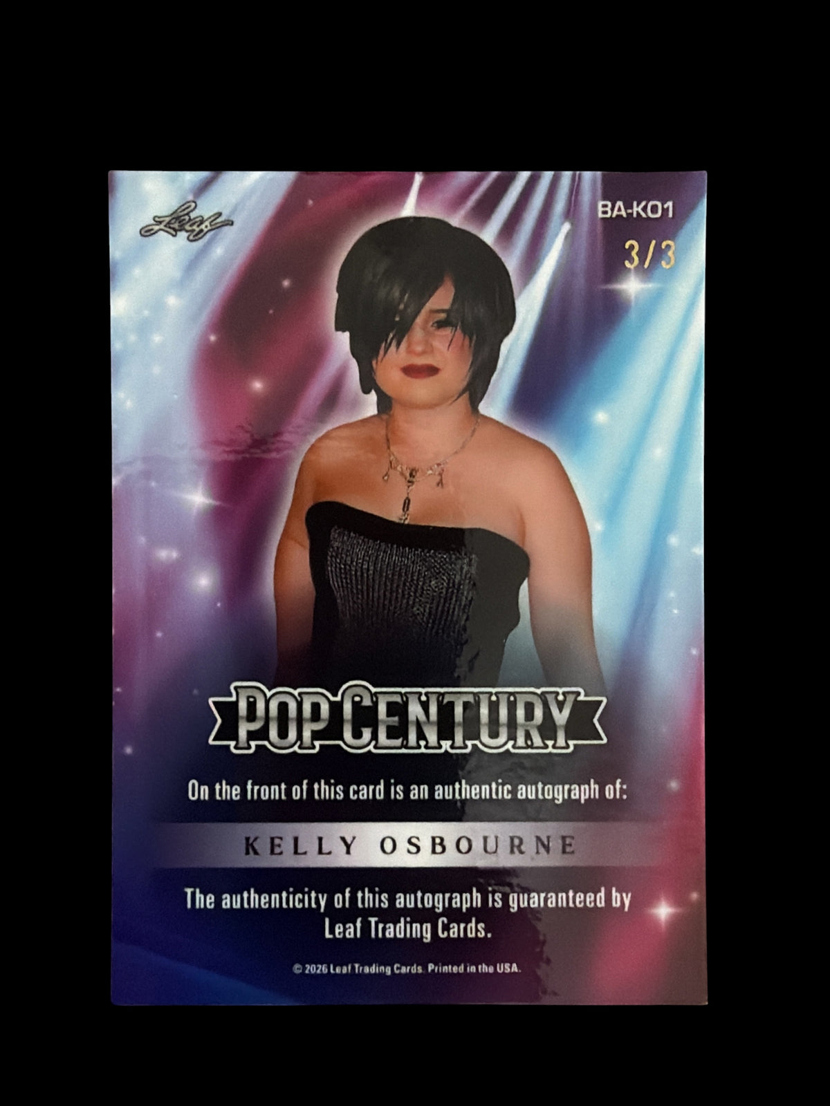 Kelly Osbourne Auto /3 Leaf Pop Century 2026