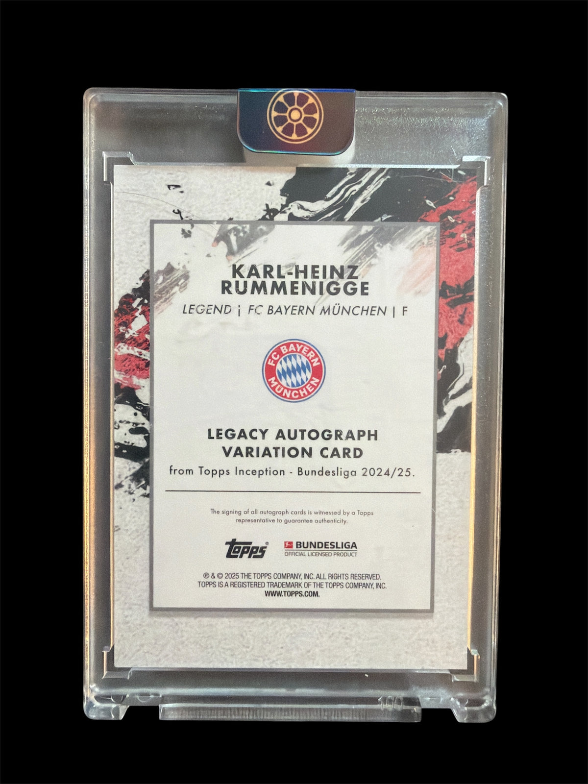Karl-Heinz Rummenigge Auto /75 Topps Inception Bundesliga 2024/25