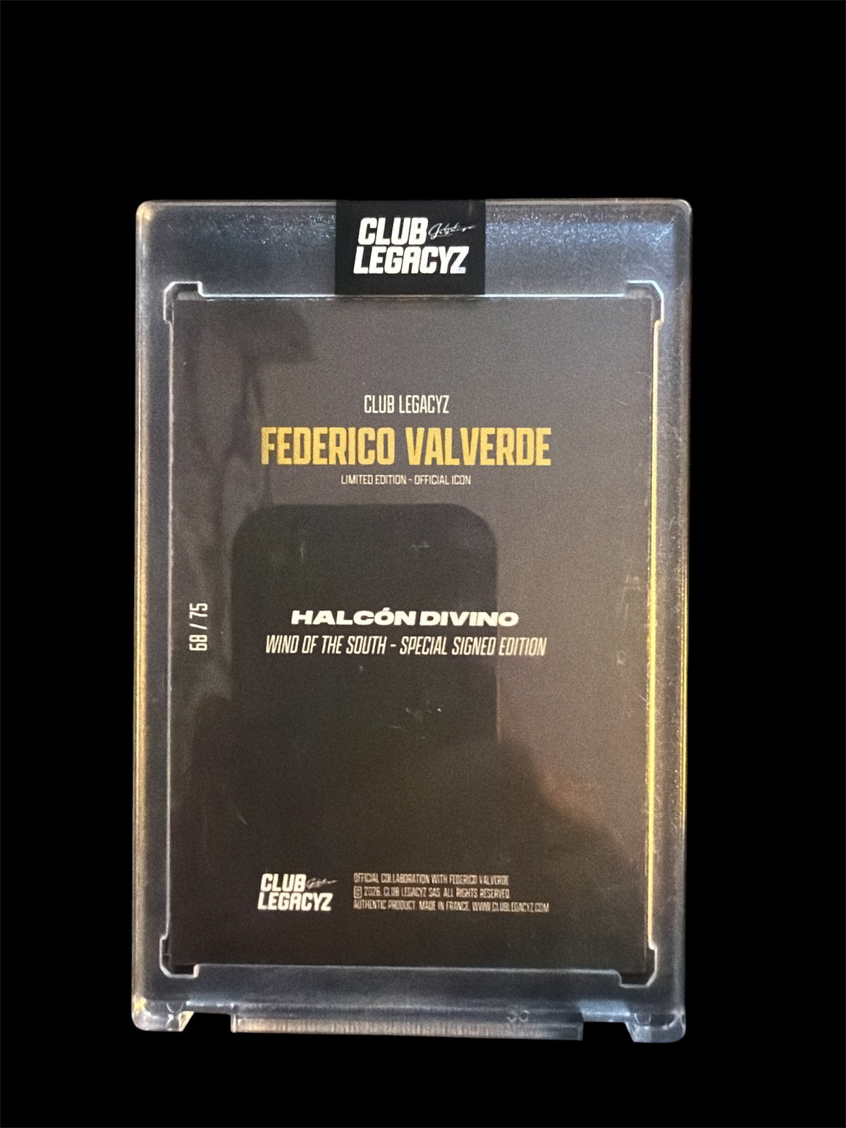 Federico Valverde On Card Auto /75 Club Legacyz 2026