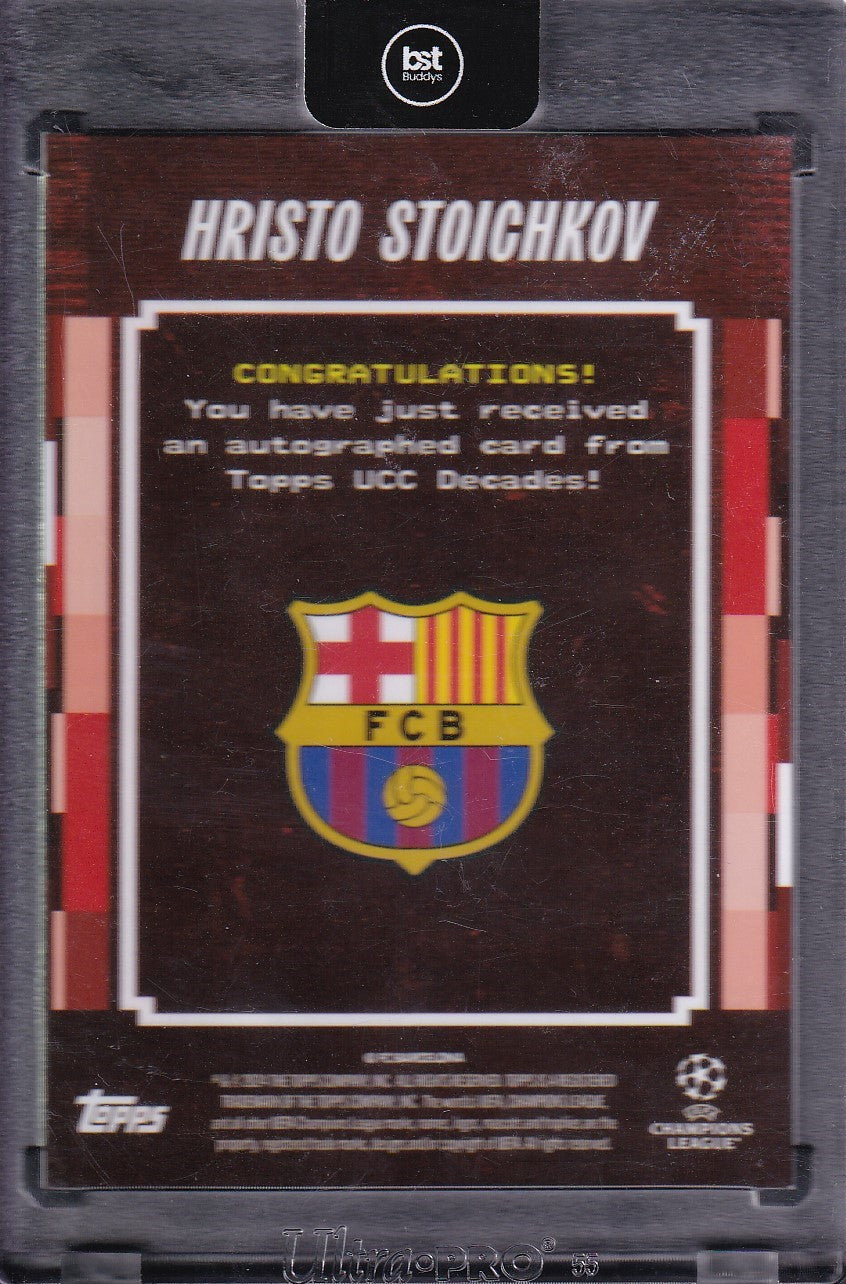 Hristo Stoichkov Pioneer Autograph /10 Topps UCC Decades 2024