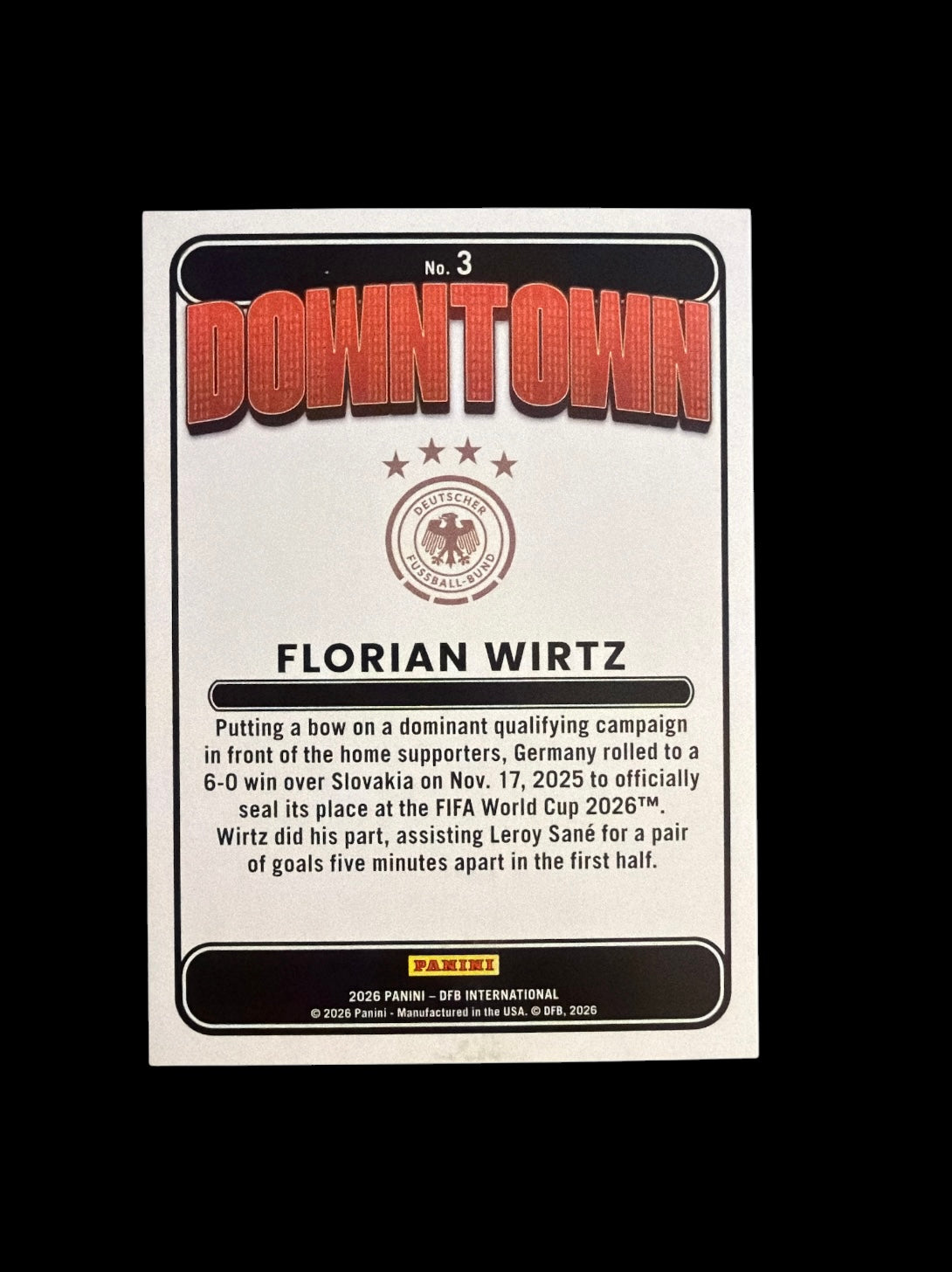 Florian Wirtz Downtown Panini DFB International 2026
