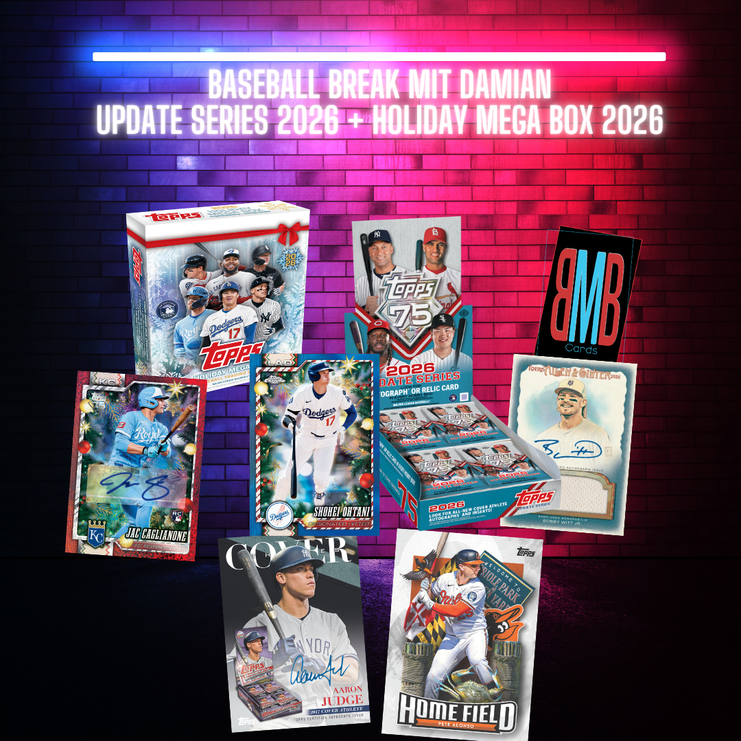 Baseball Break mit Damian Update Series 2026 + Holiday Mega Box 2026