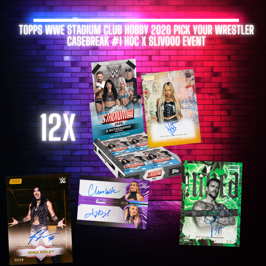 Topps WWE Stadium Club Hobby 2026 Pick Your Wrestler Casebreak #1 HOC x Slivooo Event