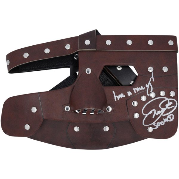 Mankind WWE Autographed Replica Mask with "Have a Nice Day!" Inscription
