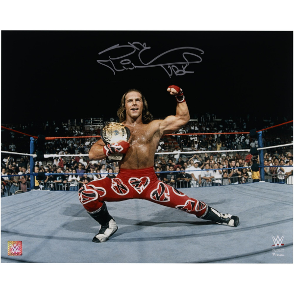 Shawn Michaels WWE Autographed 16" x 20" In Ring Pose With Title Photograph