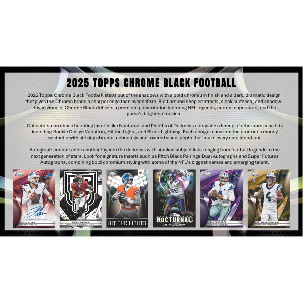 Topps Chrome Black Hobby Box 2025 (Football)