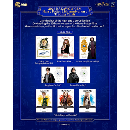 2026 Kakawow Gem Harry Potter 25th Anniversary Trading Cards