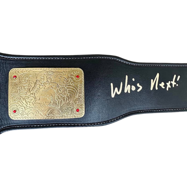 Bill Goldberg – Signierter & Inschrift: "Who's Next!" – World Heavyweight Champion Gürtel – PSA/DNA COA – WWE/WCW Legende!
