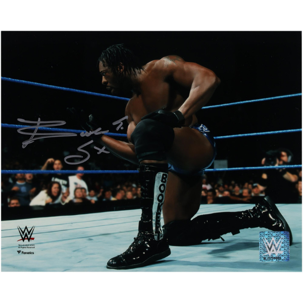 Booker T WWE Autographed 8" x 10" Spinaroonie Photograph