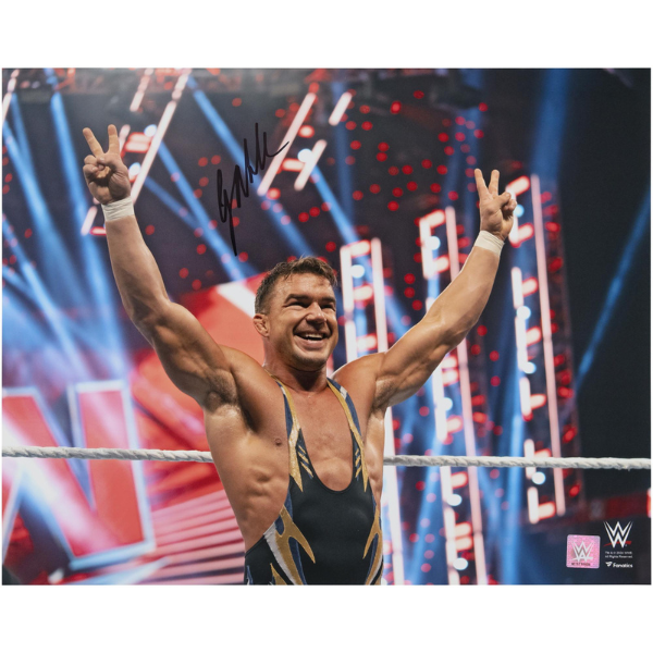 Chad Gable WWE Autographed 16" x 20" Raising Arms Photograph