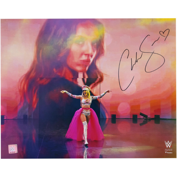 Chelsea Green WWE Autographed 16" x 20" Entrance Arms Out Photograph