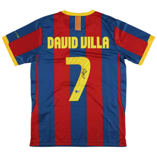 David Villa Signed FC Barcelona Jersey - Beckett