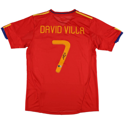 David Villa Signiertes Spanien Trikot