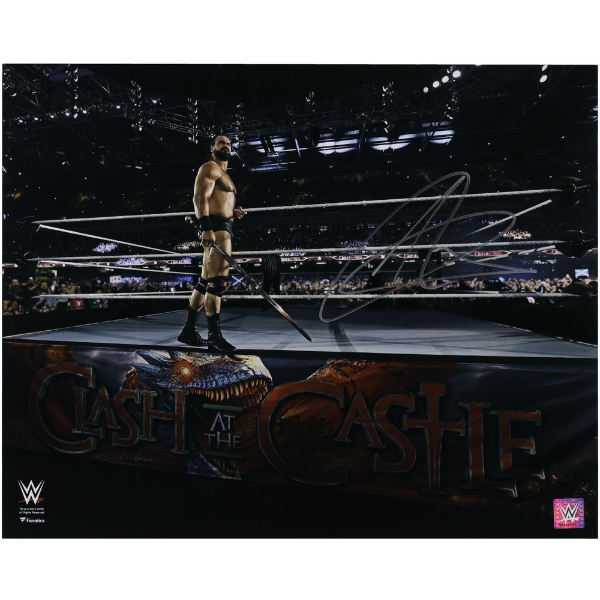 Drew McIntyre WWE Autographed 16" x 20" Clash at the Castle Entrance Photograph