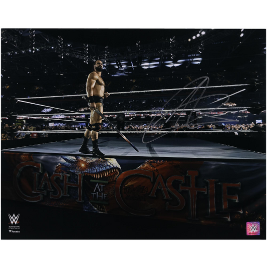 Drew McIntyre WWE Autographed 16" x 20" Clash at the Castle Entrance Photograph