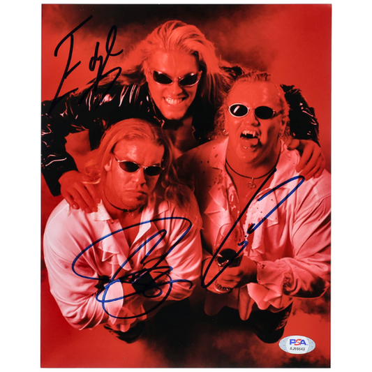 Edge, Gangrel & Christian – Original Signiertes 8x10 Foto – The Brood – WWE – PSA