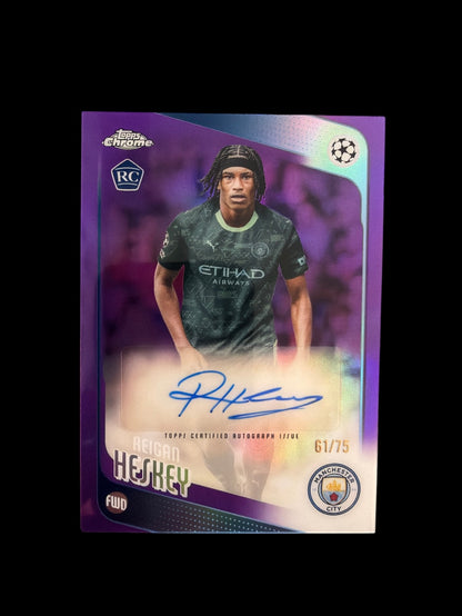 Reigan Heskey RC Auto /75 Topps Chrome UCC 2025/26