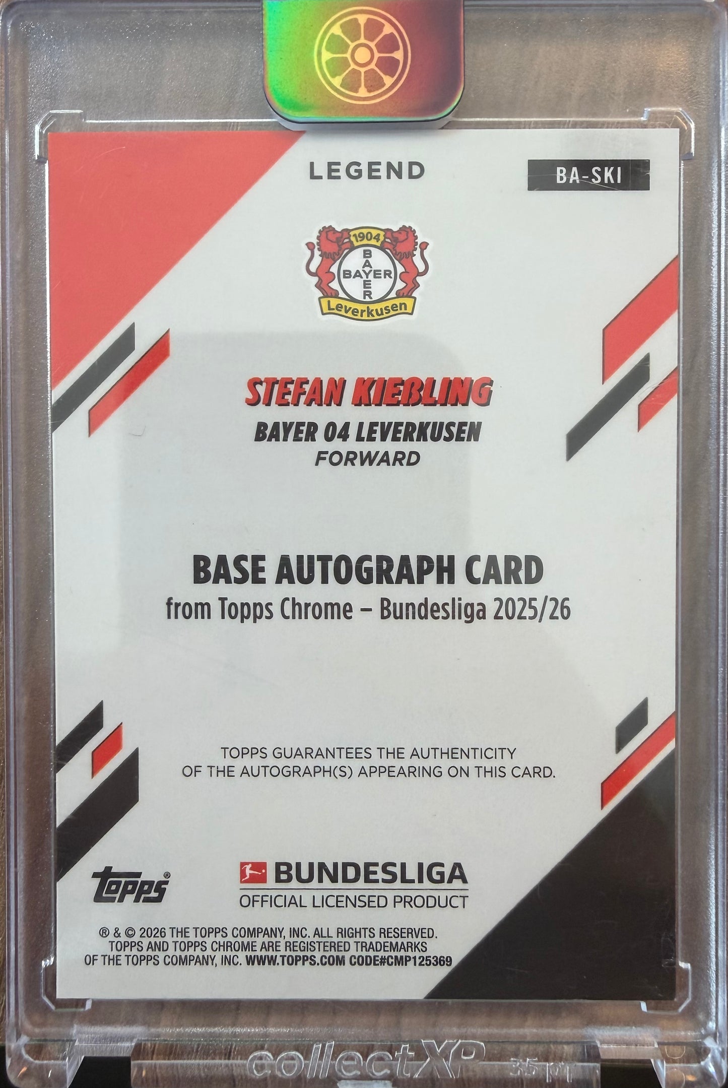 Stefan Kießling Frozen Fractor /5 Topps Chrome Bundesliga 2025/26