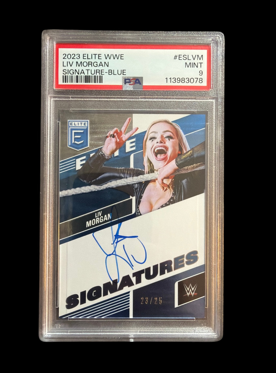 Liv Morgan On Card Auto /25 PSA 9 Panini Donruss Elite WWE 2023