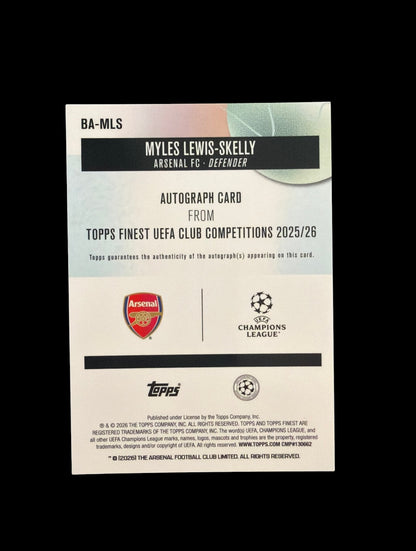 Myles Lewis-Skelly Auto /50 Topps Finest UCC 2025/26