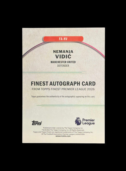 Nemanja Vidic Auto /50 Topps Finest BPL 2026