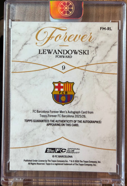 Robert Lewandowski Auto/75 Topps Barcelona Forever