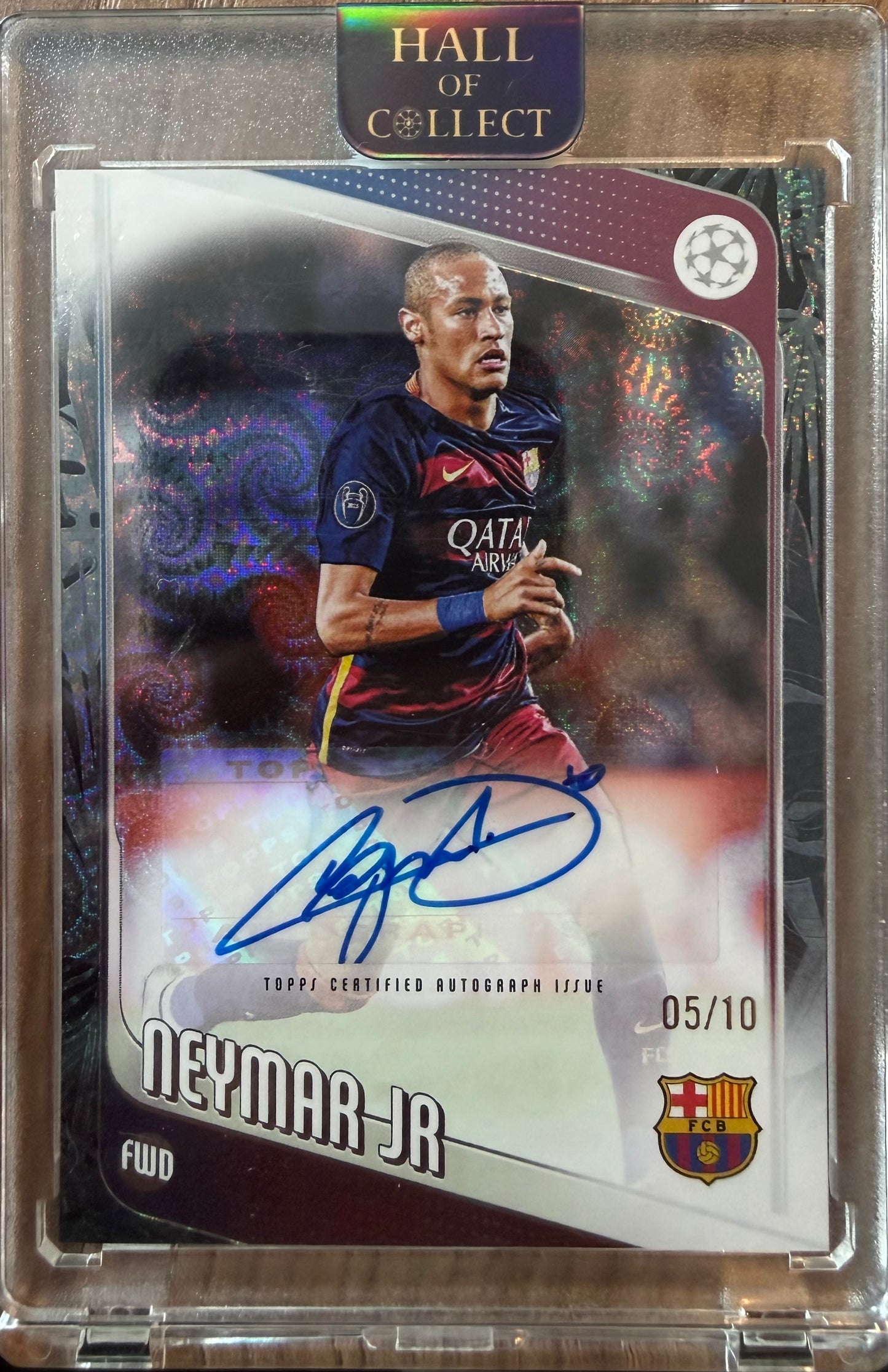 Neymar jr Auto /10 Topps Carnaval UCC 2025/26