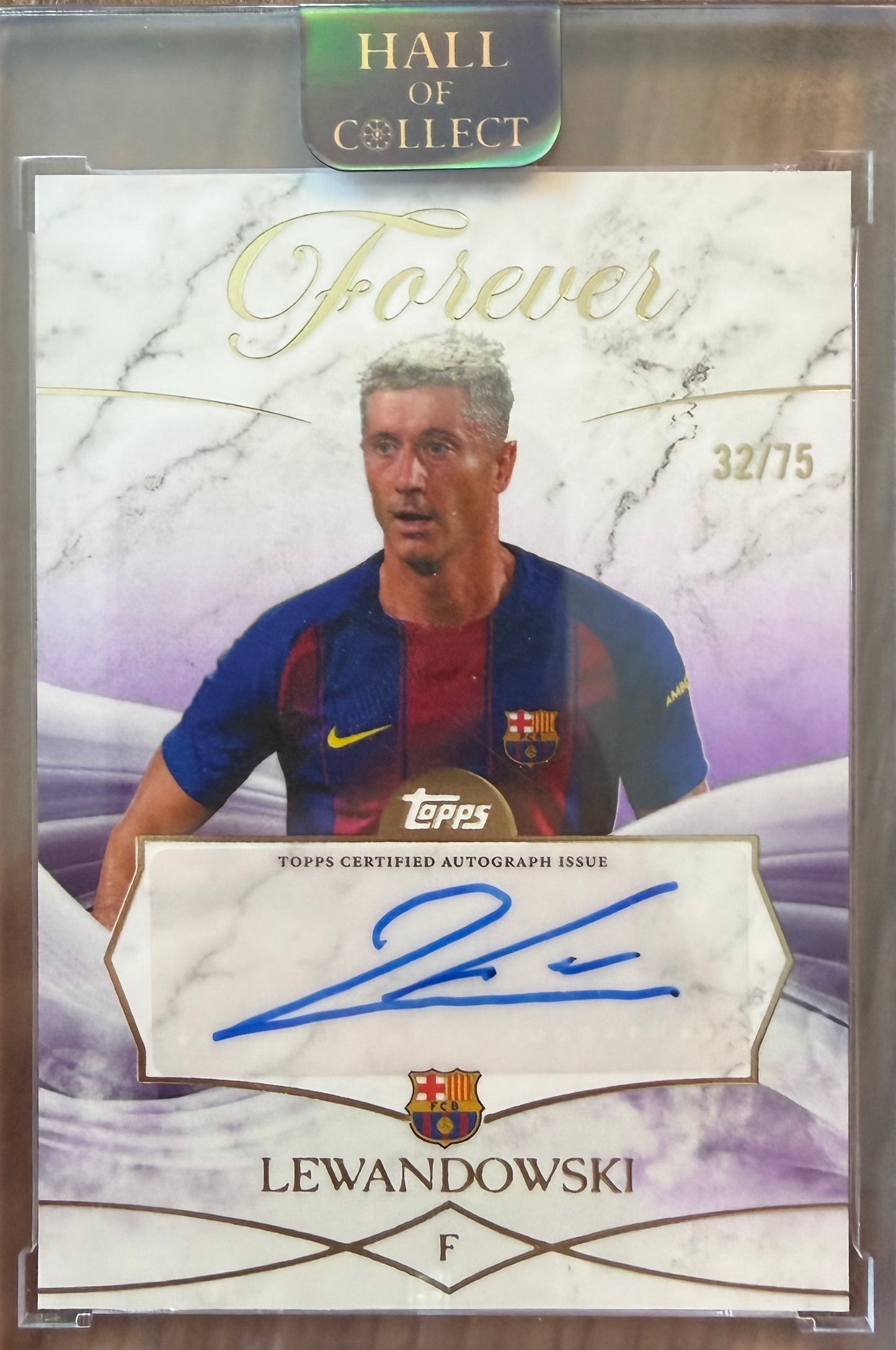 Robert Lewandowski Auto/75 Topps Barcelona Forever
