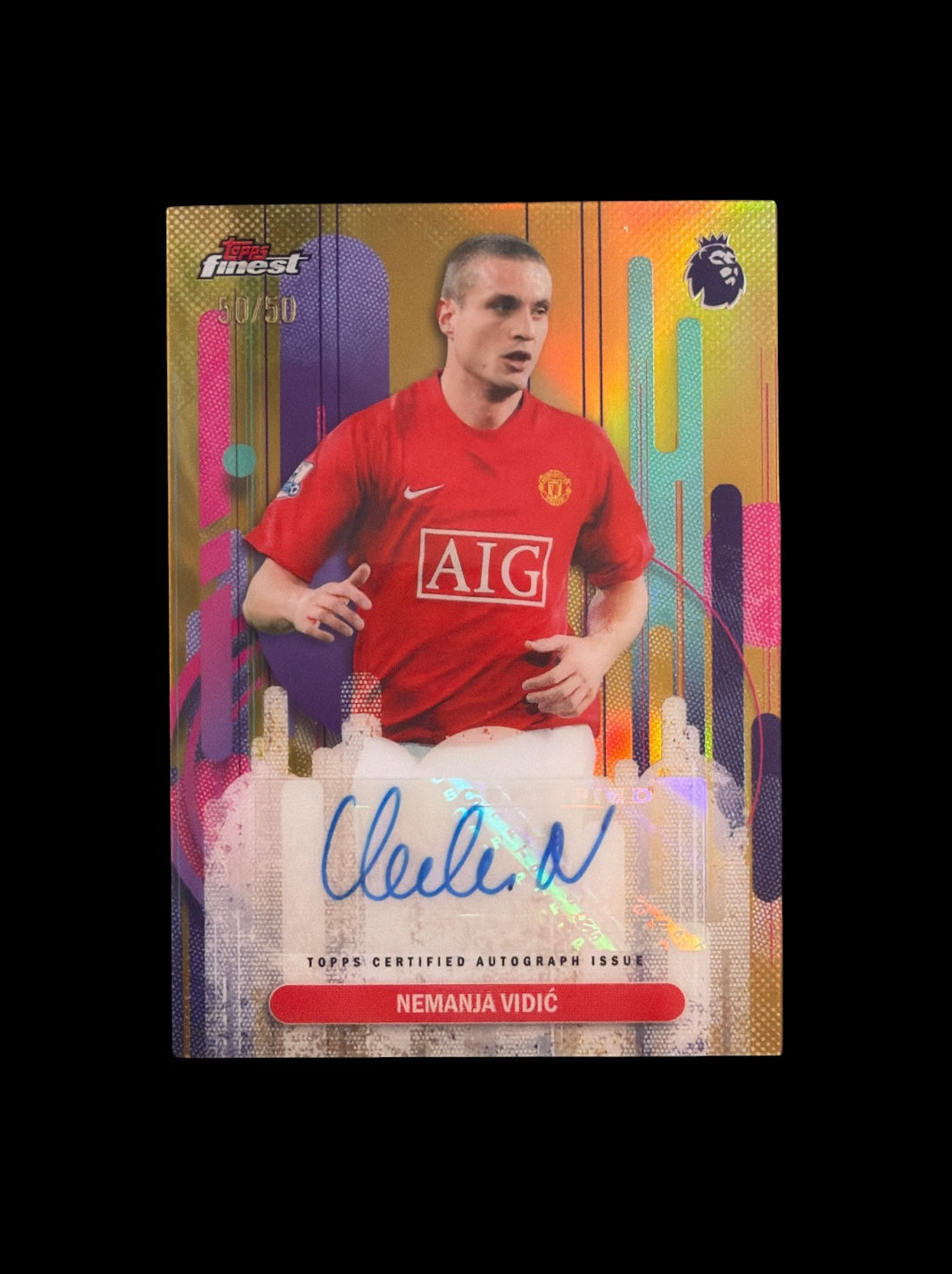 Nemanja Vidic Auto /50 Topps Finest BPL 2026