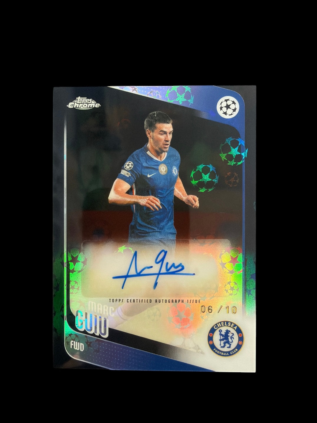 Marc Guiu Auto /10 Starball Logofractor Topps Chrome UCC 2025/26