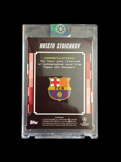 Hristo Stoichkov Pioneer Auto/10 Topps Decades UCL 2024
