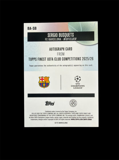 Sergio Busquets Auto /25 Topps Finest UCC 2025/26