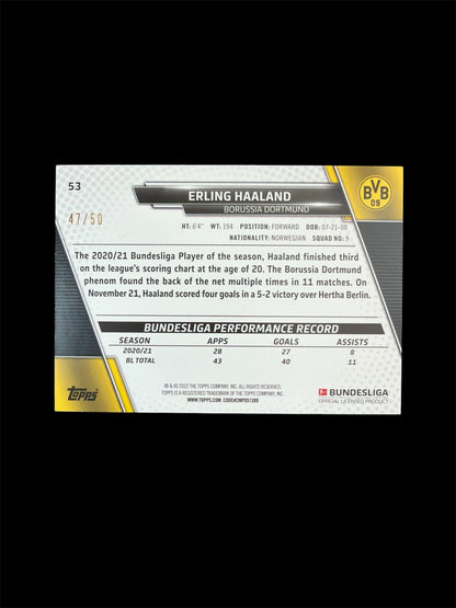Erling Haaland /50 Topps Flagship Bundesliga 2022