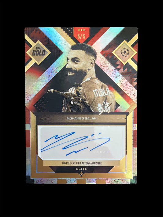 Mohamed Salah Auto /5 Topps Gold UCL 2026
