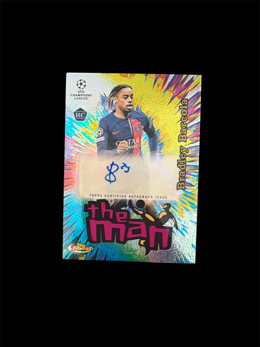 Bradley Barcola RC The Man Auto Topps Finest UCL 2023/24