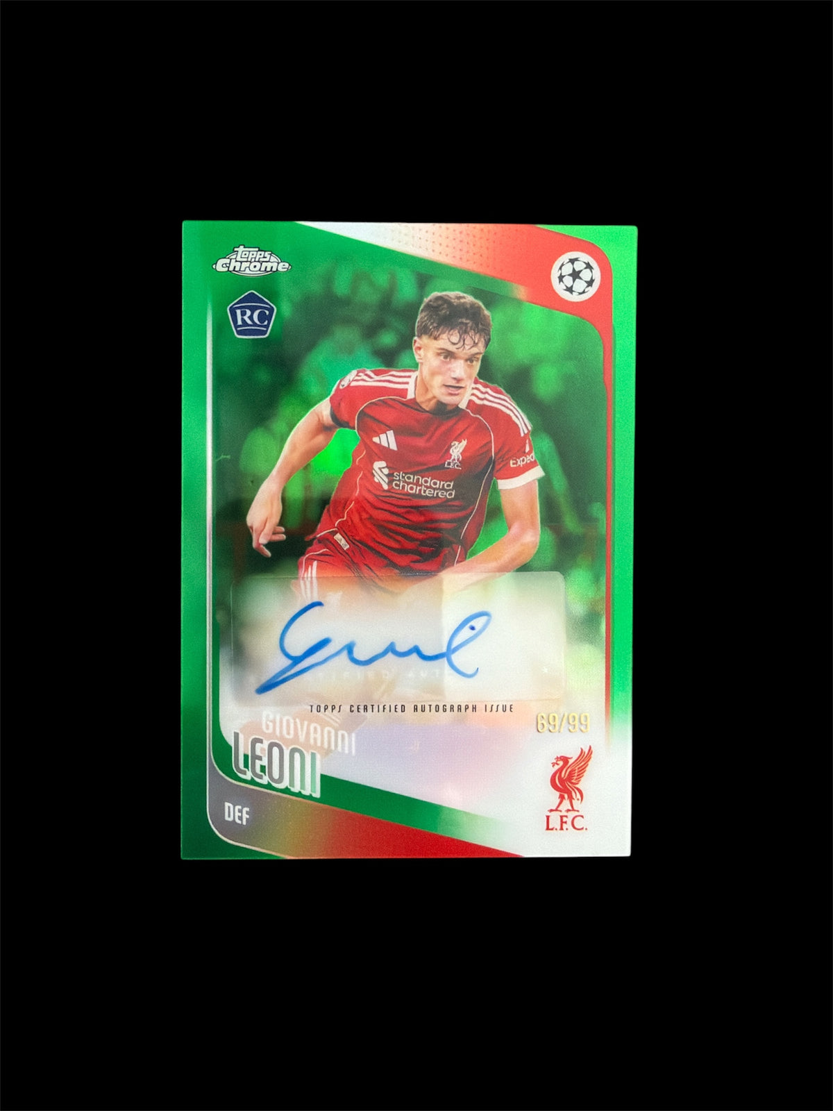 Giovanni Leoni RC Auto /99 Topps Chrome UCC 2025/26