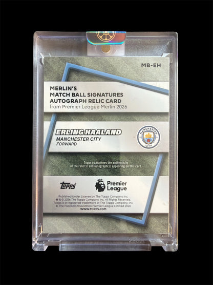Erling Haaland Match Ball Signature Topps Merlin Premier League 2026