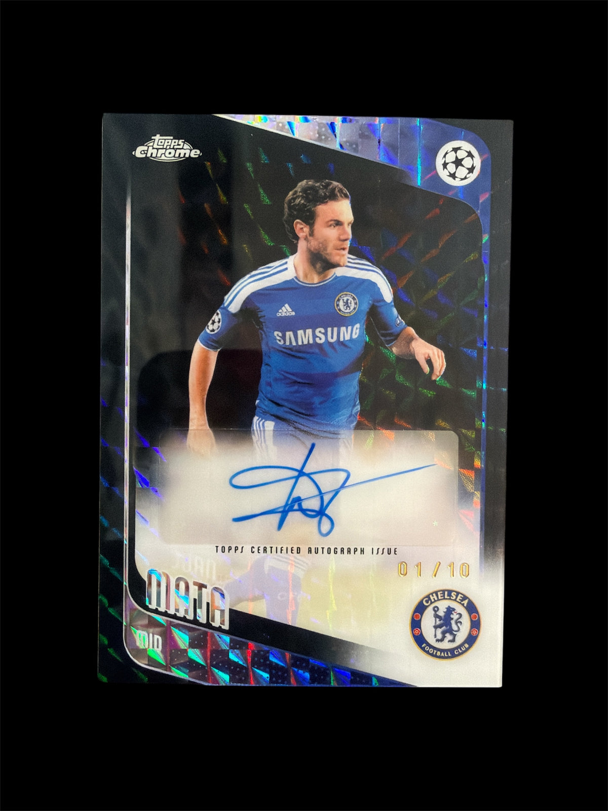 Juan Mata Auto /10 Geocentric Topps Chrome UCC 2025/26