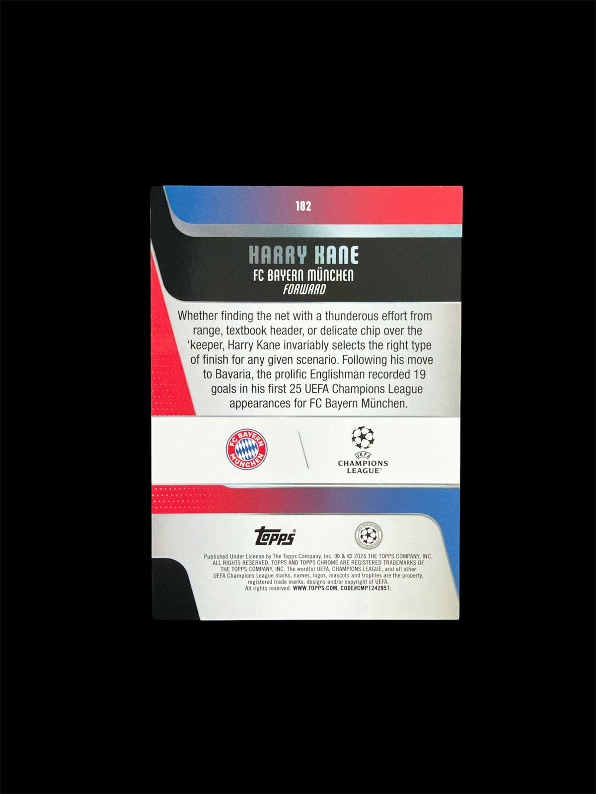 Harry Kane /25 Topps Chrome UCL 2026