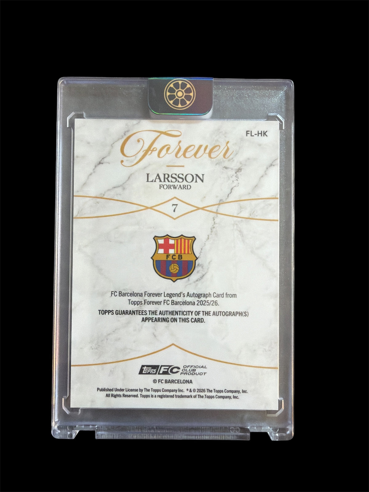 Henrik Larsson Auto /50 Topps FC Barcelona Forever 2026