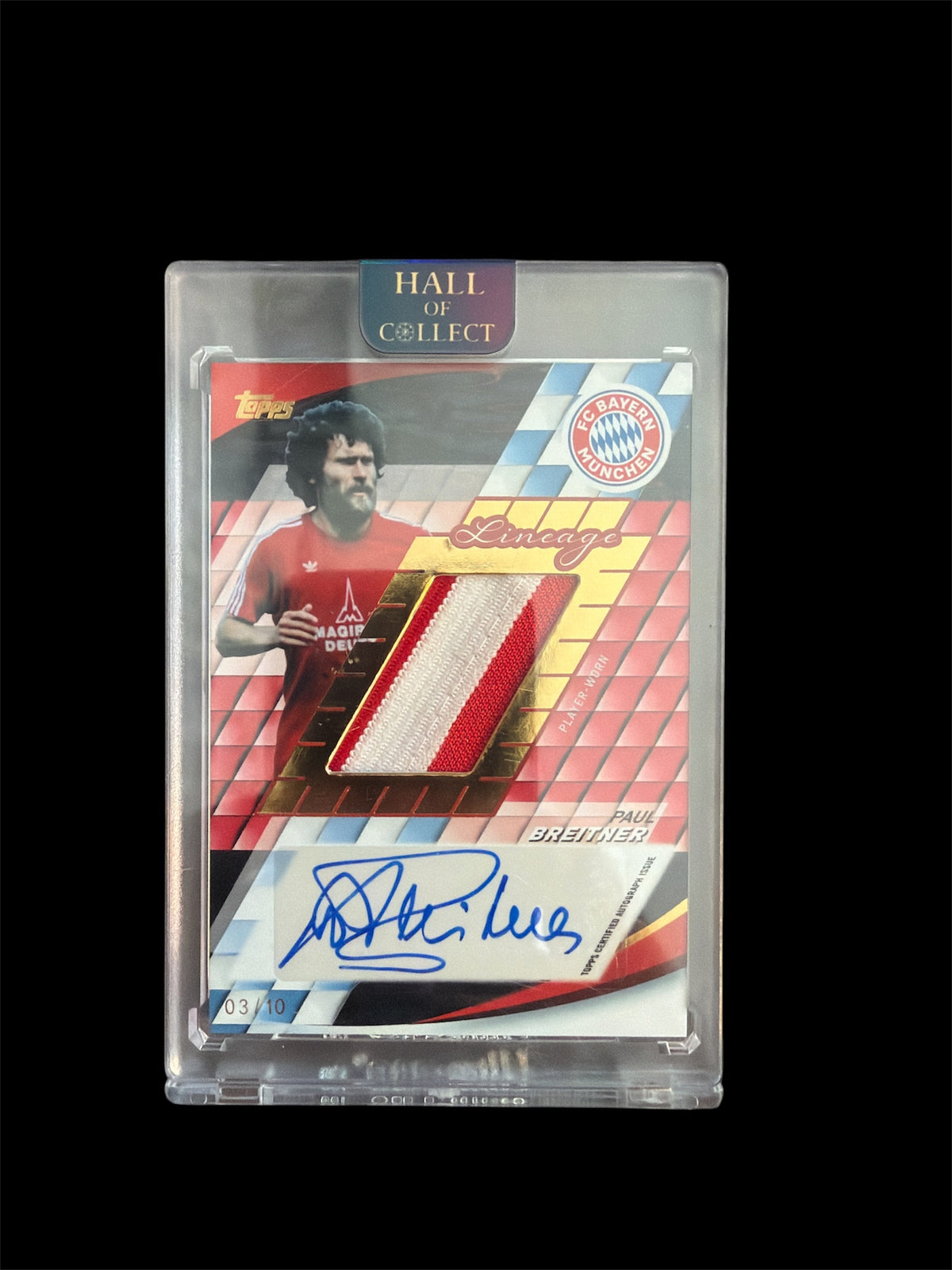 Paul Breitner Autograph Relic /10 Topps FC Bayern Lineage 2026